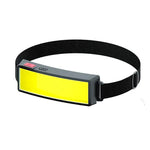 lampe frontale rechargeable led noire jaune mode usb c.velcro moderne camping