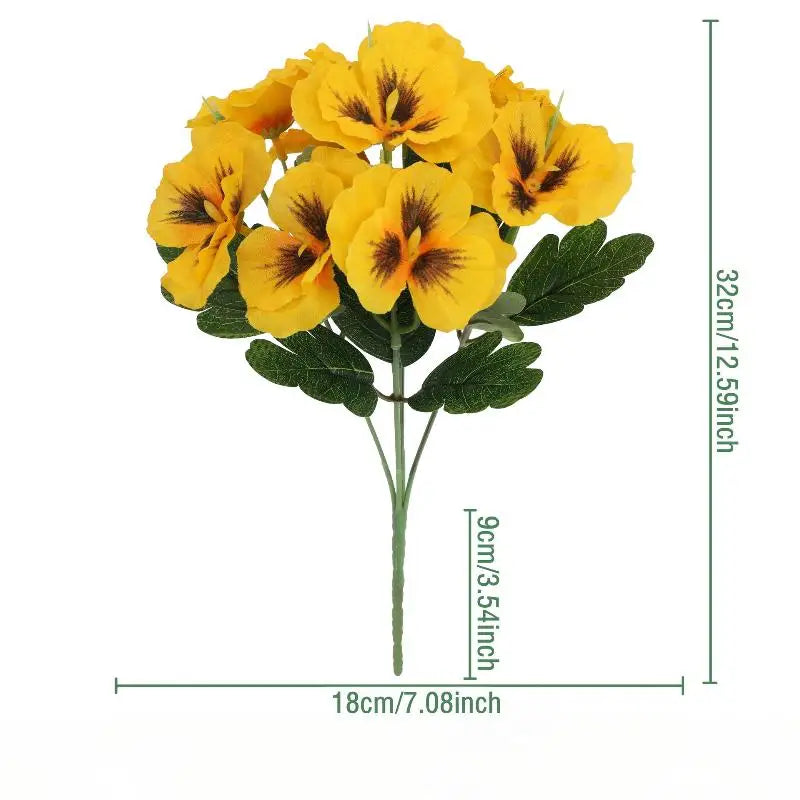 bouquets artificiels fleurs simples classiques rouge blanc rose jaune violetintérieur décoration maison fête