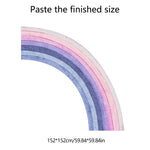 papier peint arc ciel moderne enfant rose violet bleu adhésif mural plusieurs pièces opaque