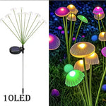 lampe solaire extérieure champignon vert blanc moderne decoration patio jardin led autoinstallation ip65 abs