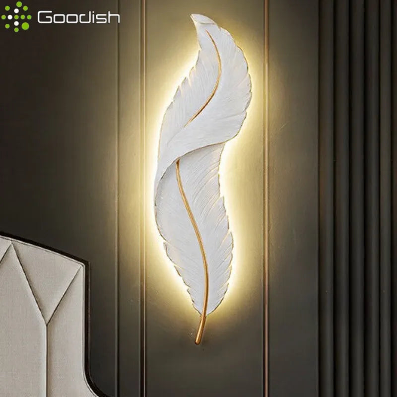 plume décorative moderne élégante plume blanche noire rose texture brillante chambre entrée salon
