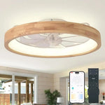 ventilateur led moderne bois naturel télécommande minimaliste chambre restaurant decoration ventilation électrique