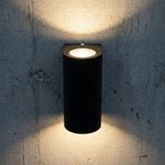 éclairage led applique murale moderne minimaliste noir gu10 extérieur résistante jardin villa