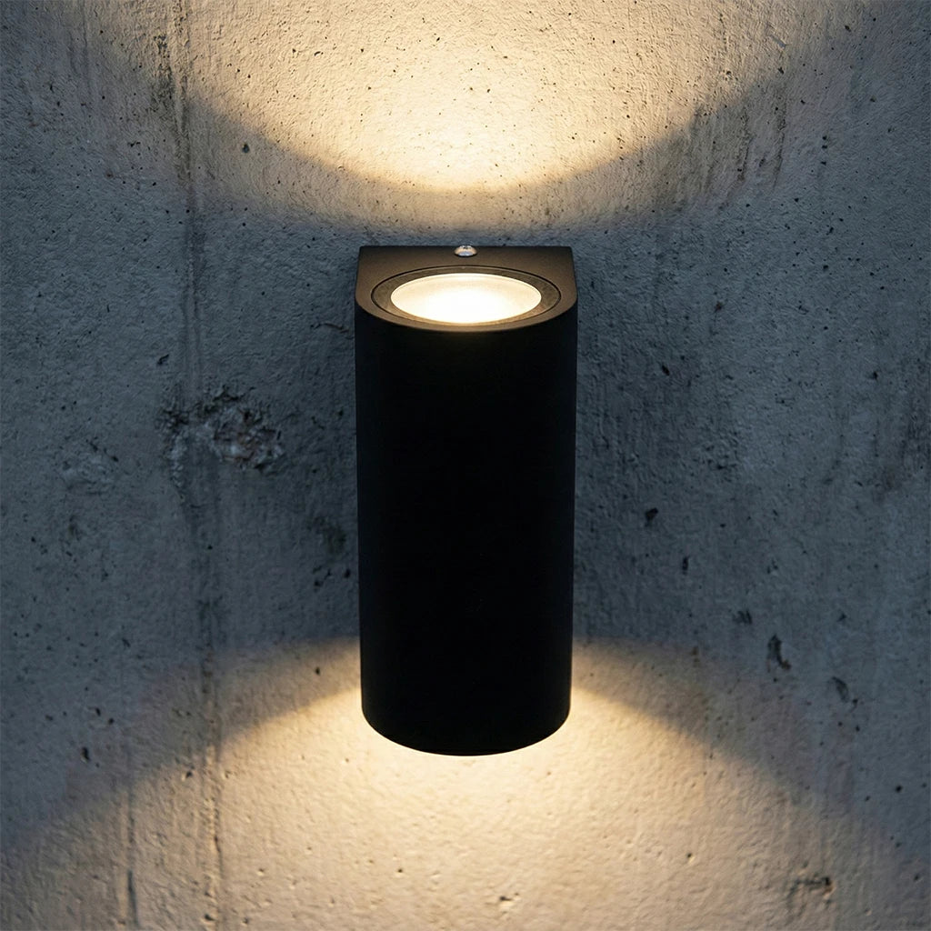 éclairage led applique murale moderne minimaliste noir gu10 extérieur résistante jardin villa