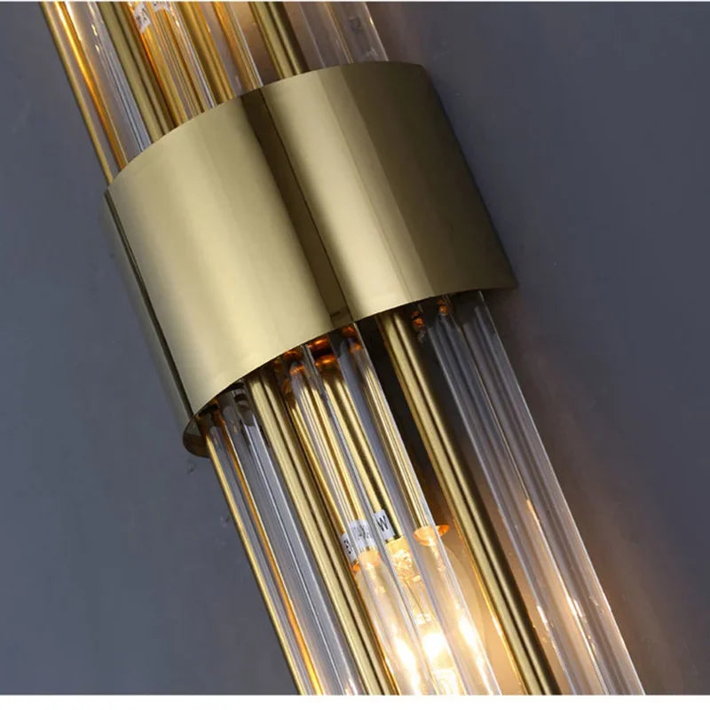 applique murale moderne or transparent acier inoxydable certification rohs ul vde ccc cqc fcc