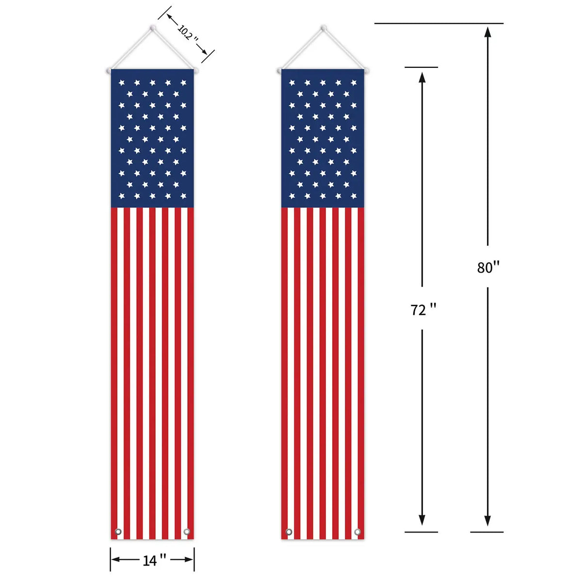drapeau américain bannière rayures rouge blanche étoiles bleu marine décoration extérieure patriotique été festiveextérieur