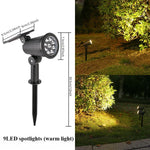 projecteur solaire led étanche spots ip65 abs noir moderne jardin