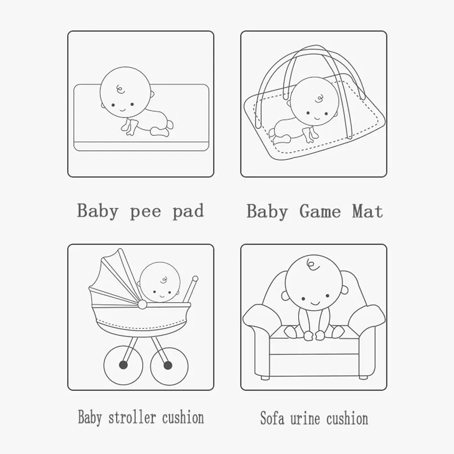 coussin bébé blanc imprimé animaux mignons absorbant humidité 70x90cm confortable doux