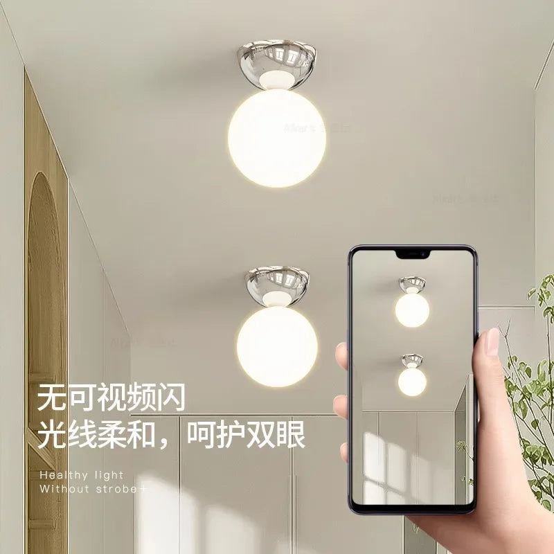 plafonnier moderne minimaliste verre opaque ampoule led g9 rouge blanc vert