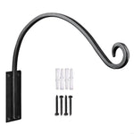 support mural plante suspendue noir métal rustique vis chevilles incluses