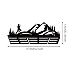 support mural médailles sportif silhouettes joueurs moderne noir fixations murales