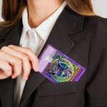 cartes jeu yu gi oh monster stickers adhésifs waterproof credit debit carte violet vert