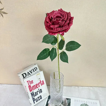 branche rose artificielle soie fleurs décoratives mariage intérieur fleurs artificielles longues tiges vertes décorations