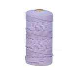corde macramé coton 100m 3mm texturée artisanale verte rose jaune bleu clair craft deco