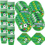 assiettes papier football motifs drapeaux ballons tablecloth serviettes napkins événements festifs anniversaires noël