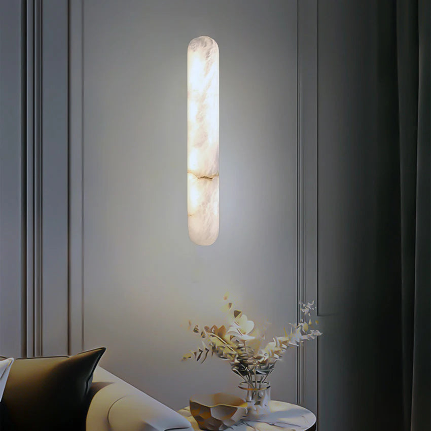 lampe murale led marbre moderne blanc beige nouvelle cuisine chambre salle manger