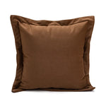 coussin patchwork marron carré moderne 45x45cm amovible lavable decoration maison