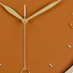horloge murale moderne or boisée tête cerf suspension décorative vert blanc chambre verte