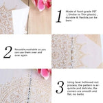 stencil blanc motif floral moderne peinture murale scrapbooking coloriage gaufrage album cartes papier