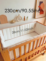 housse protection barrière lit bébé polyester oreiller motif floral moderne minimaliste blanc roseclair