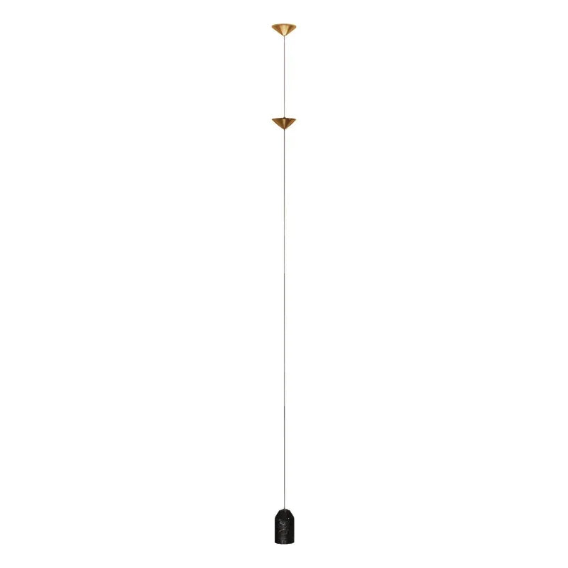 lampe suspension moderne or noir ampoules led conique chambre coucherintérieur