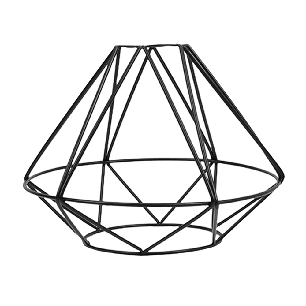 cage bougie moderne abat jour fer fini rustique noir blanc or rose e27 vintage
