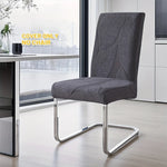 housses chaise feuilles imprimées gris moderne protection durable 38 48cm fixations élégantes 1pc 6pcs