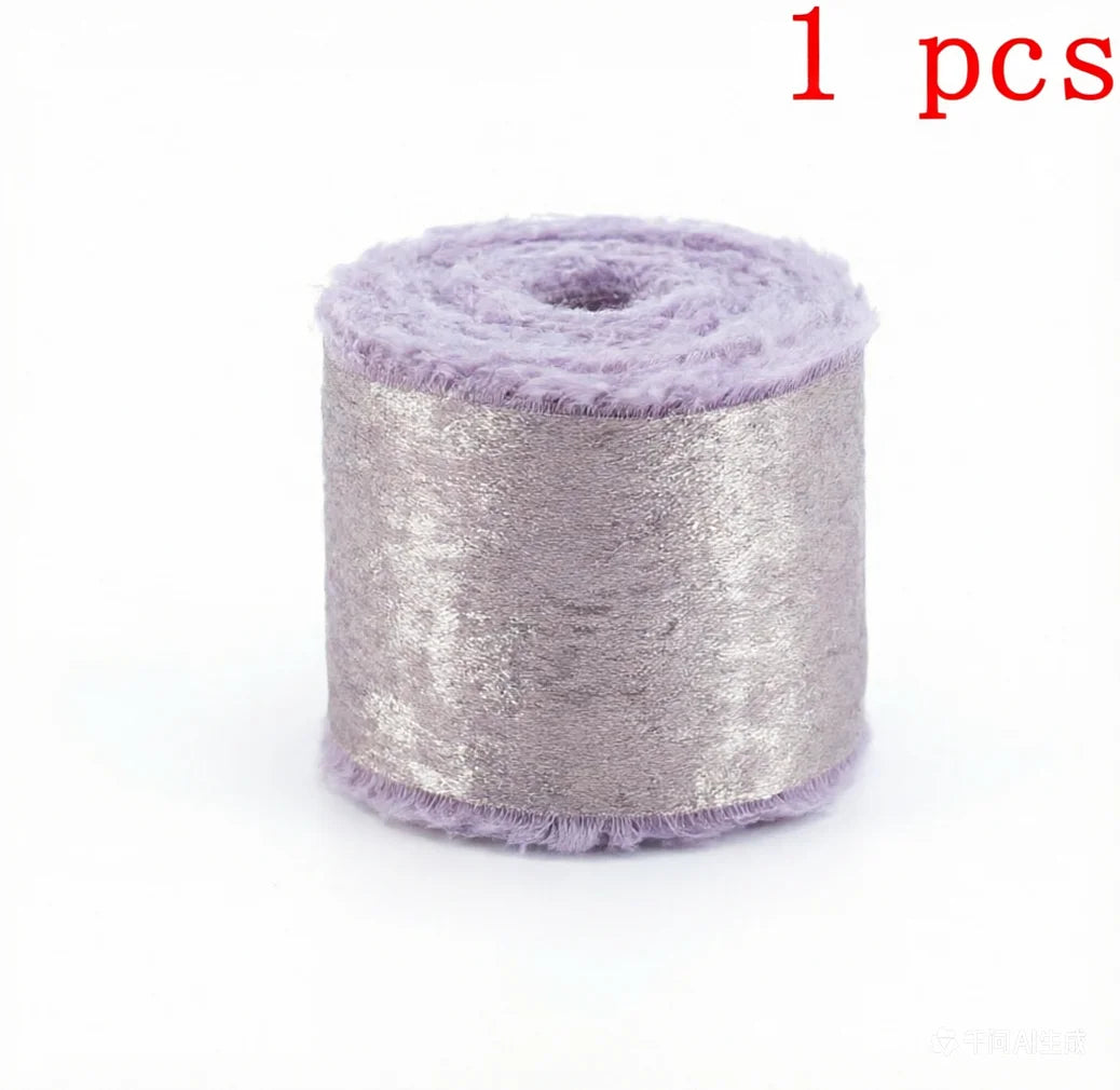ruban satiné bord effiloché 5mètres polyester largeur 4.5cm couleurs rose rouge gris noir bleu