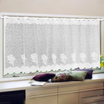rideau blanc fleurs simple polyester translucide cuisine classique 150x60CM