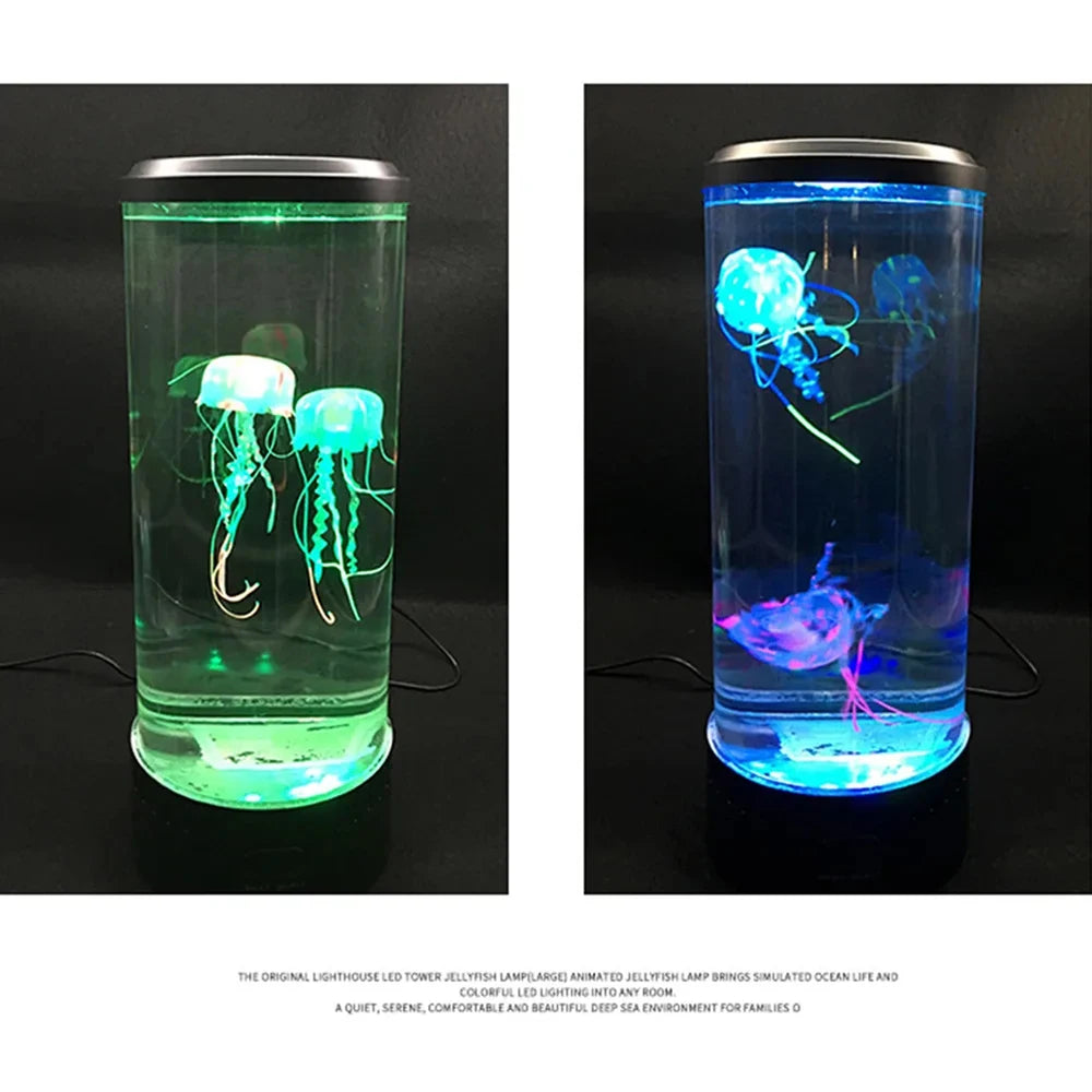 lampe led méduse couleur changeante usb batterie veilleuse table moderne enfants chambre anniversaire