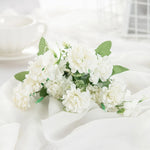bouquet hortensia artificielle soie blanche verte décoration mariage anniversaire intérieur moderne fixe ruban