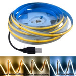 ruban led flexible bleu jaune 320leds 5v 3000k 4500k 6500k adhésif moderne