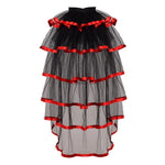 jupe tulle rouge blanche noire marron transparente rubans vintage mousseline cocktail femme