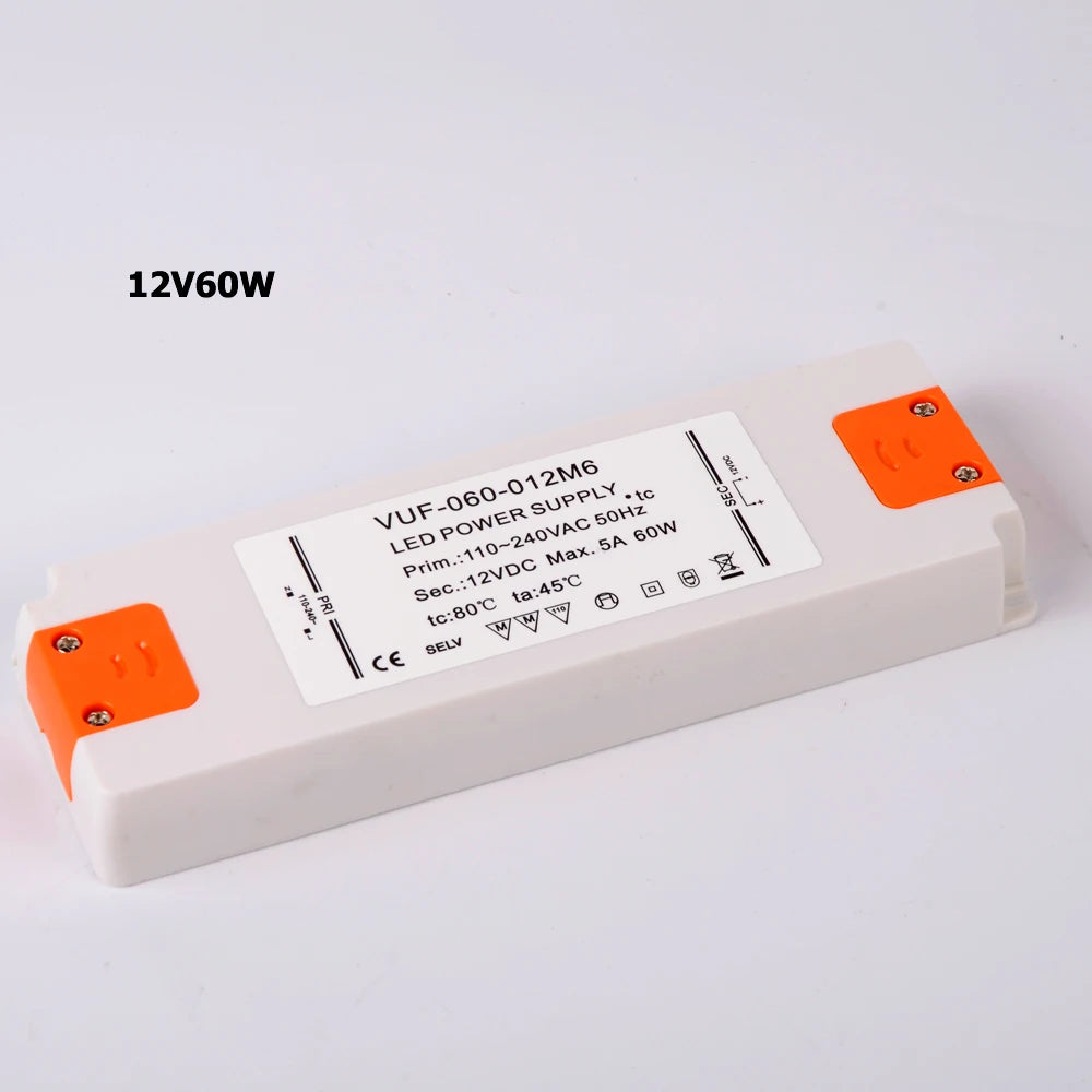 transformateur led ultrafin 12v 24v blanc orange moderne terminal blocks 12w 15w 30w 50w