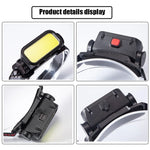 lampe frontale rechargeable led usb ceinture ajustable course exploration camping