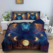 Housse de couette 220x240 coton colorée - Ensemble de literie bohème pour lit king size