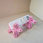 figurine chien gonflable argent rose moderne pop art décoration intérieure chambre erotique disco miroir