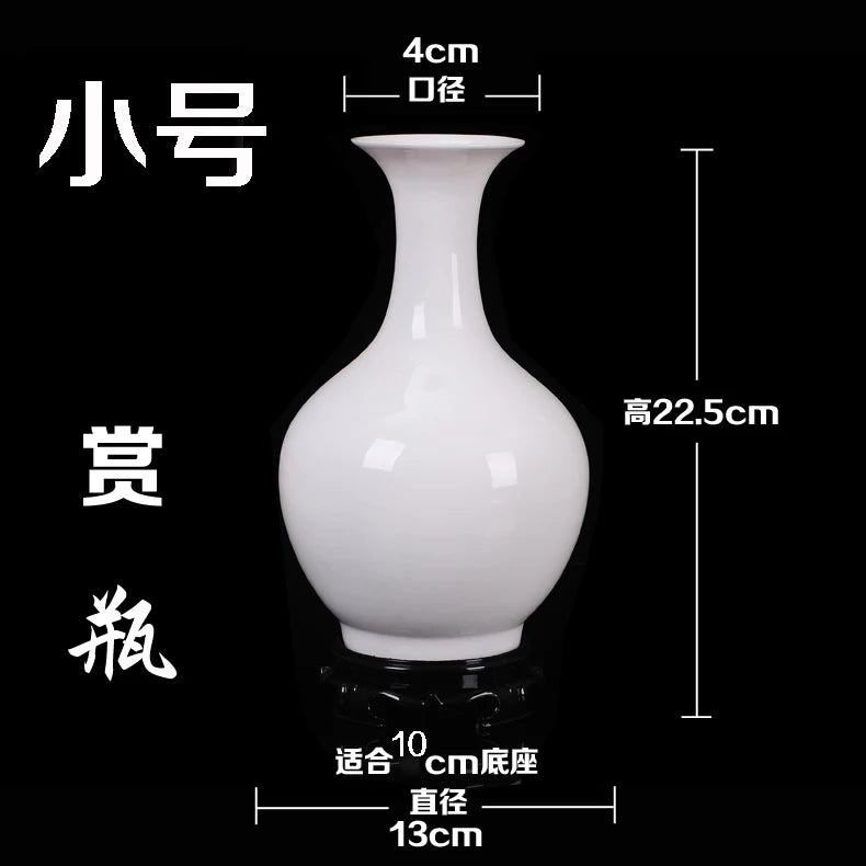 Un magnifique vase décoratif de style oriental, avec des dimensions précises indiquées.