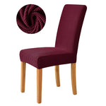 housse chaise jacquard gris rose vert marron moderne adhésif polyester pliage salon mariage banquet