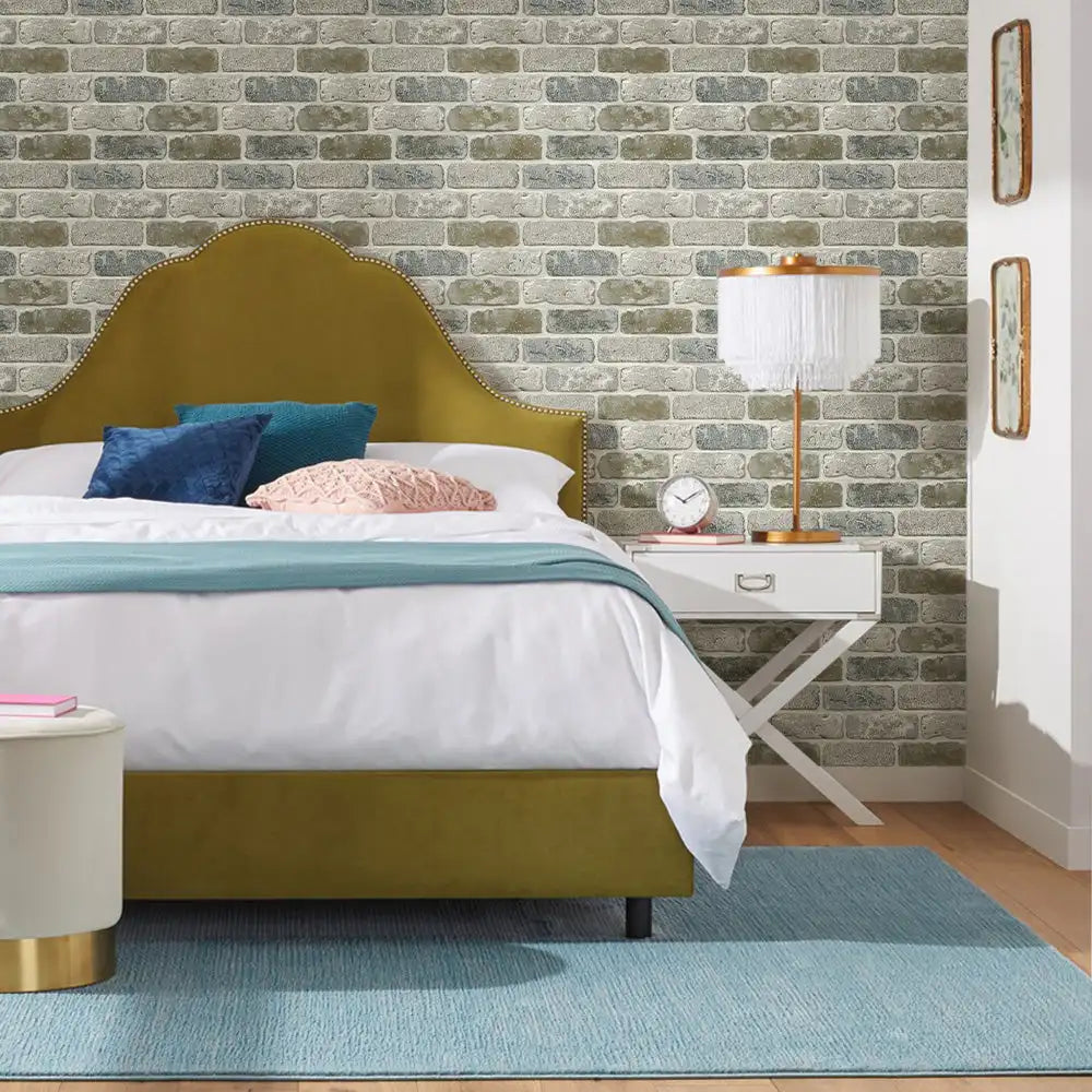panneaux murals autocollants texture brique 3d moderne gris beige marron imperméables résistants humidité isolation