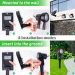 projecteur solaire led moderne noir ip65 résistant autoinstallation 2modes luminosité