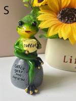 statue grenouille résine verte humour décoration intérieur extérieur noël anniversaire mariage