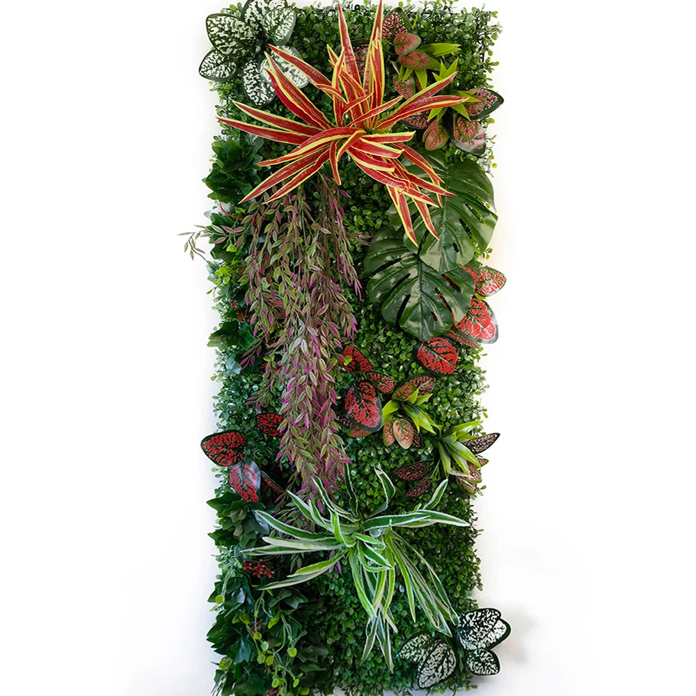 panneau mural pelouse artificielle plante décorative jardin intérieur extérieur décoration murale fleurs vertes artificielles