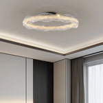 ventilateur moderne blanc noir transparent motifs décoratifs fixations crochets led télécommande