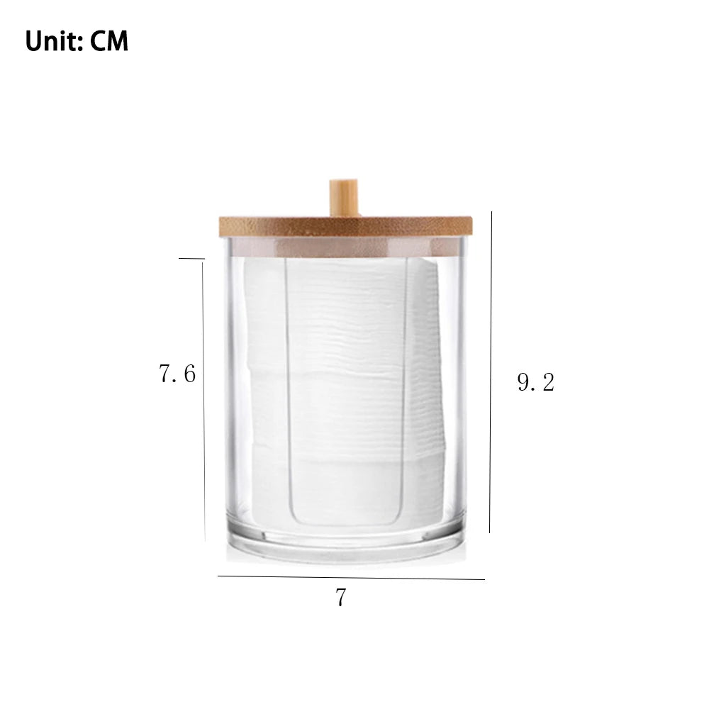 boîte rangement cosmétique transparente plastique cotons lingettes maquillage bijoux salle