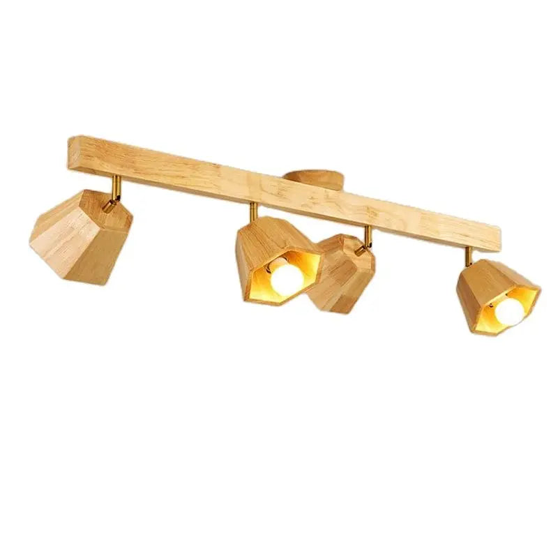 spots lumineux bois massif led moderne finition brillante éclairage quotidien murale 220v scandinave