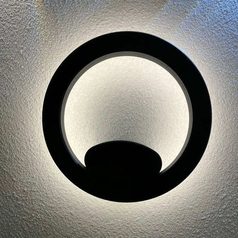 applique murale led moderne noir fixée mur salle manger chambre entrée étude 14w 16w