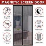 rideau porte magnétique maille fine noir anti moustiques été moderne adhésif 90x210cm opacité