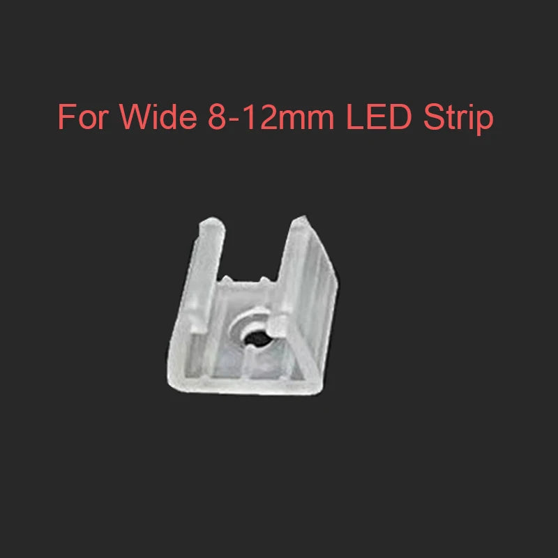clips fixations ruban led néon transparent vis fixation pratique 5mm 8mm 12mm 14mm 17mm