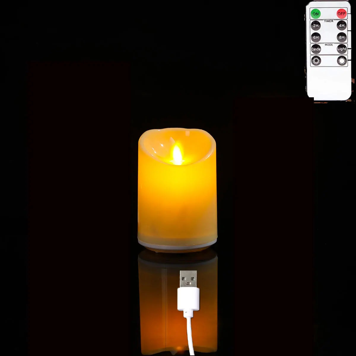 bougies led sans flamme rechargeables blanc crème rondes modernes télécommande usb adhésives noël vacances